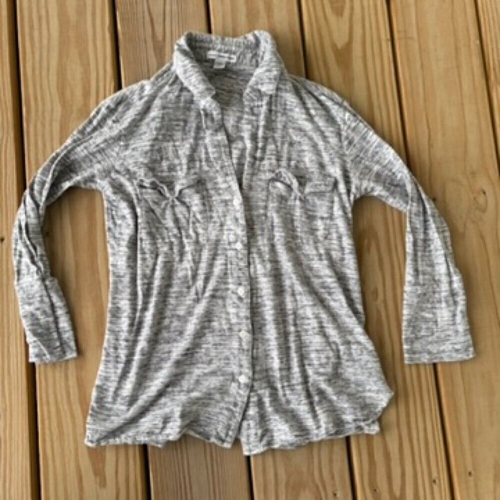 ** Standard James Perse Melange Top Heathered Gray Small 1